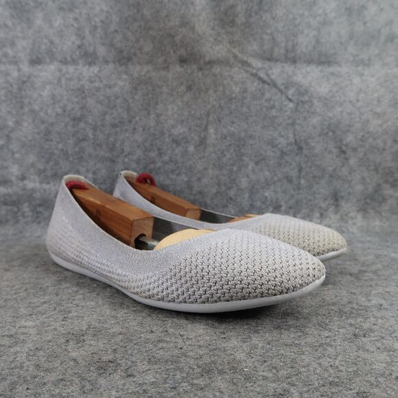 Allbirds Shoes Womens 8 Ballet Flats Tree Breezer Slip On Casual Breathable Grey - Picture 1 of 14